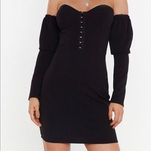 NASTY GAL off the shoulder dress NWT